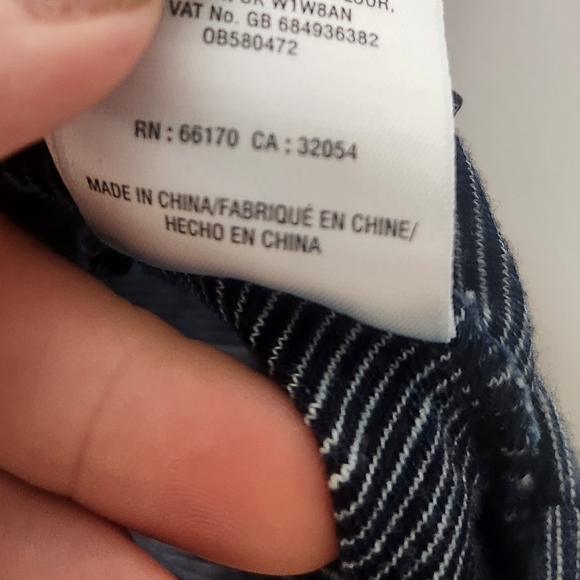 Anthropologie Deletta Blue White Space Dye Casual Cotton T Shirt Size Large - Picture 5 of 6